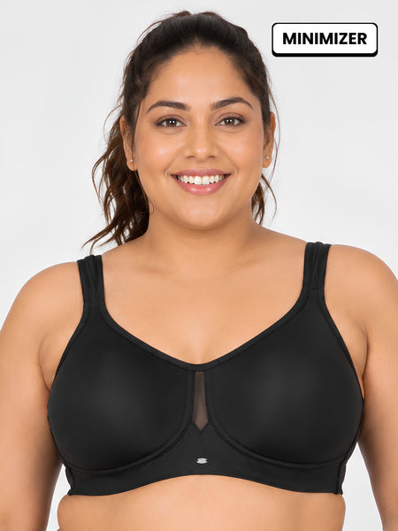 Full Coverage Minimizer Bra with No-Show Cups