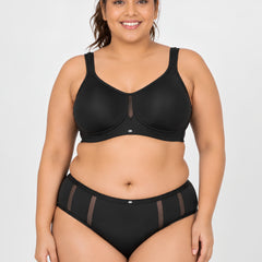 Full Coverage Minimiser Bra with High Waist Brief Set