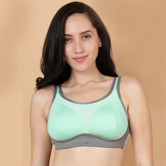 Medium Impact Lightly Padded Non Wired Extreme Coverage Sports Bra