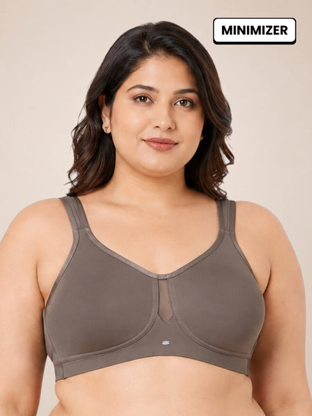 Full Coverage Minimizer Bra with No-Show Cups