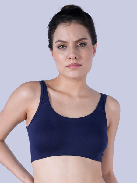 SOIE Woman - Non Wired Non Padded Full Coverage Low Impact Slip on Sports Bra - Lounge Bra -for Women