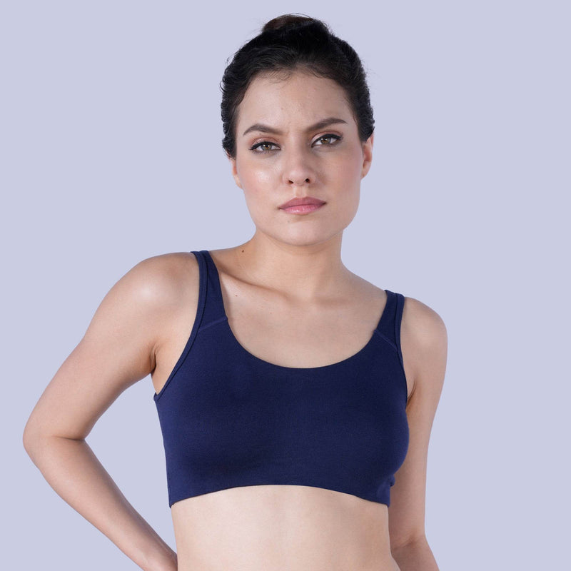 SOIE Woman - Non Wired Non Padded Full Coverage Low Impact Slip on Sports Bra - Lounge Bra -for Women