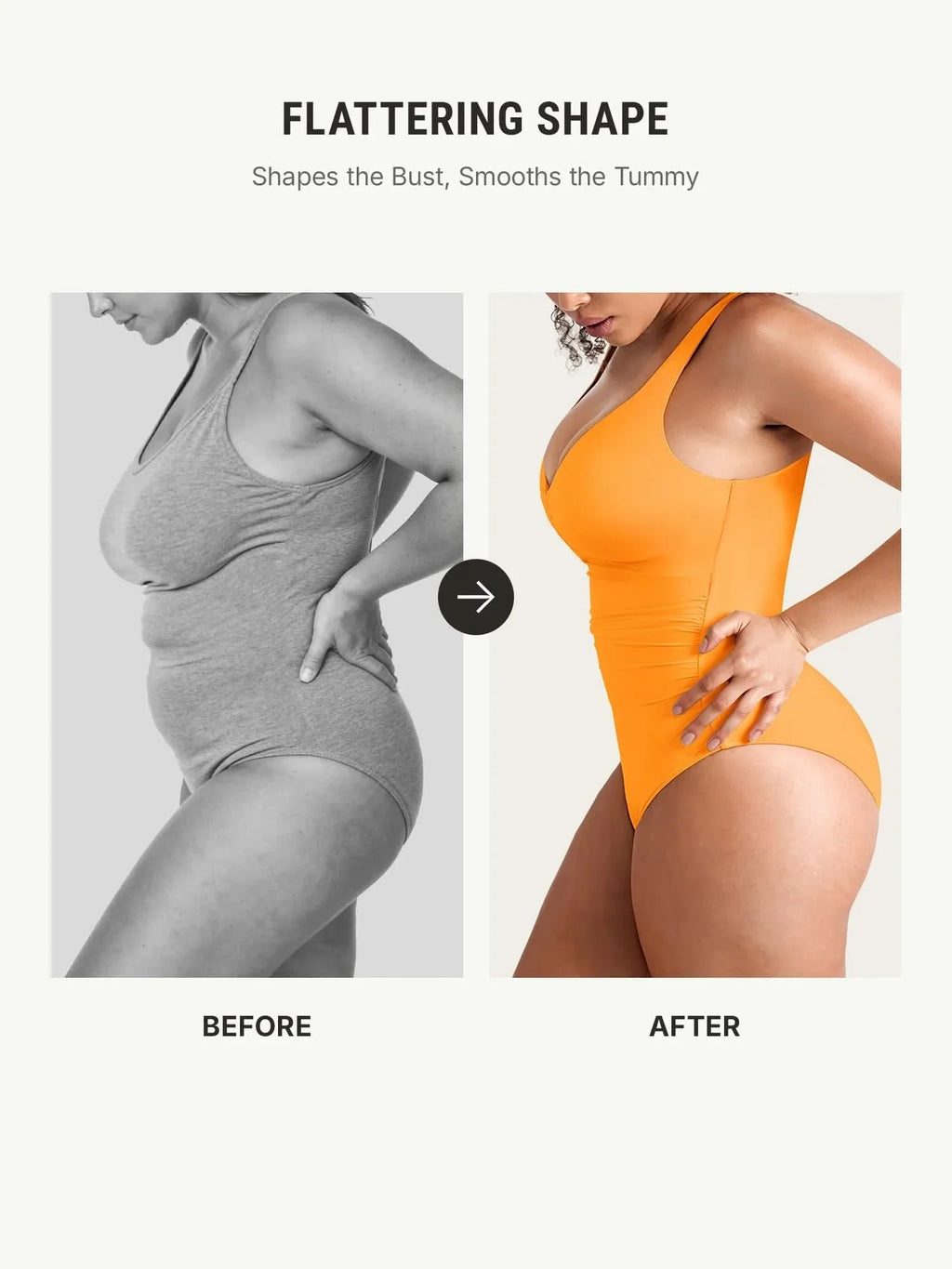 Waist Shaping One Piece Swimsuit with Pads