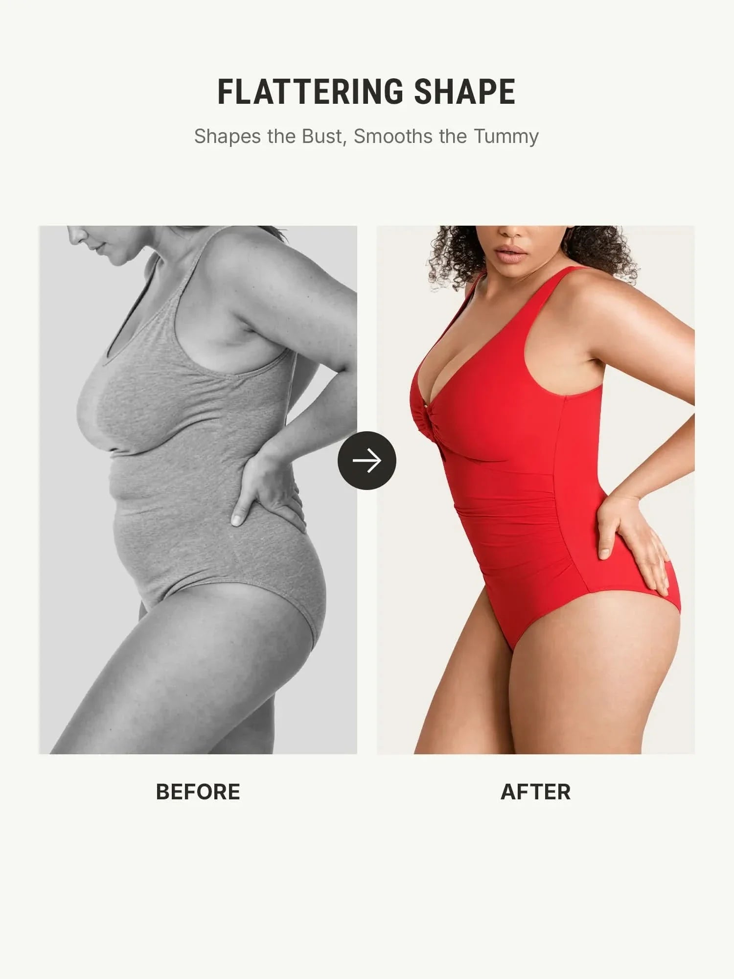 Waist Shaping One Piece Swimsuit with Pads