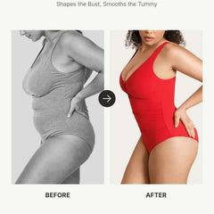 V-Neck Ruched Tummy Control One Piece Swimsuit