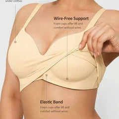 Wireless Padded Push-Up Seamless Comfort Full Coverage Bra – Wireless Bra & Seamless Padded Support