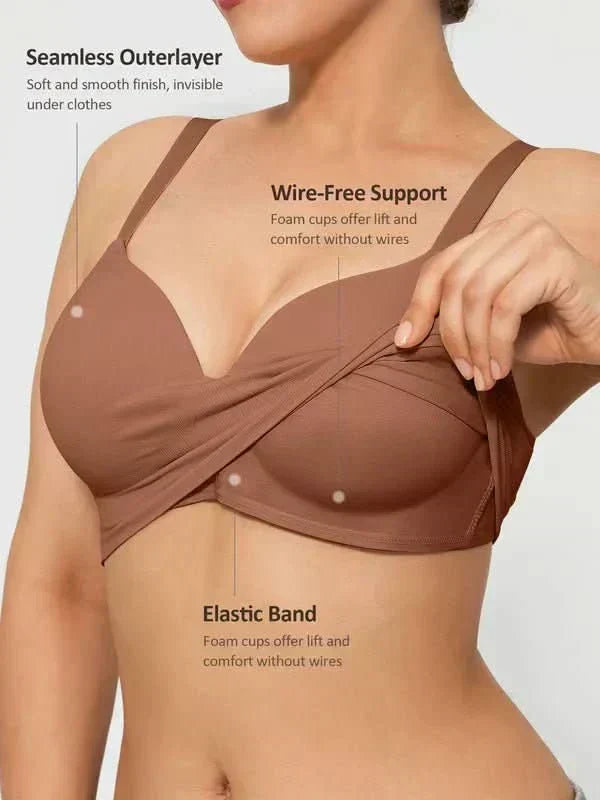 Wireless Padded Push-Up Seamless Comfort Full Coverage Bra – Wireless Bra & Seamless Padded Support