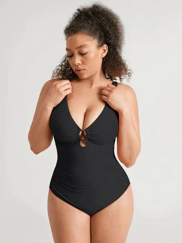 Waist Shaping One Piece Swimsuit with Pads