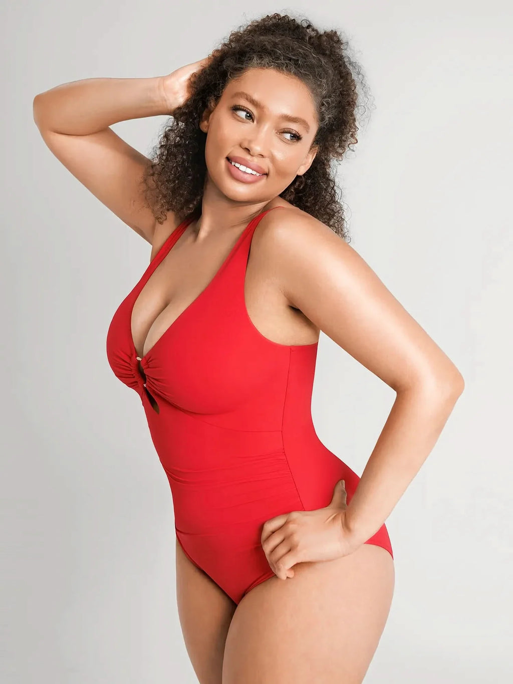 Waist Shaping One Piece Swimsuit with Pads