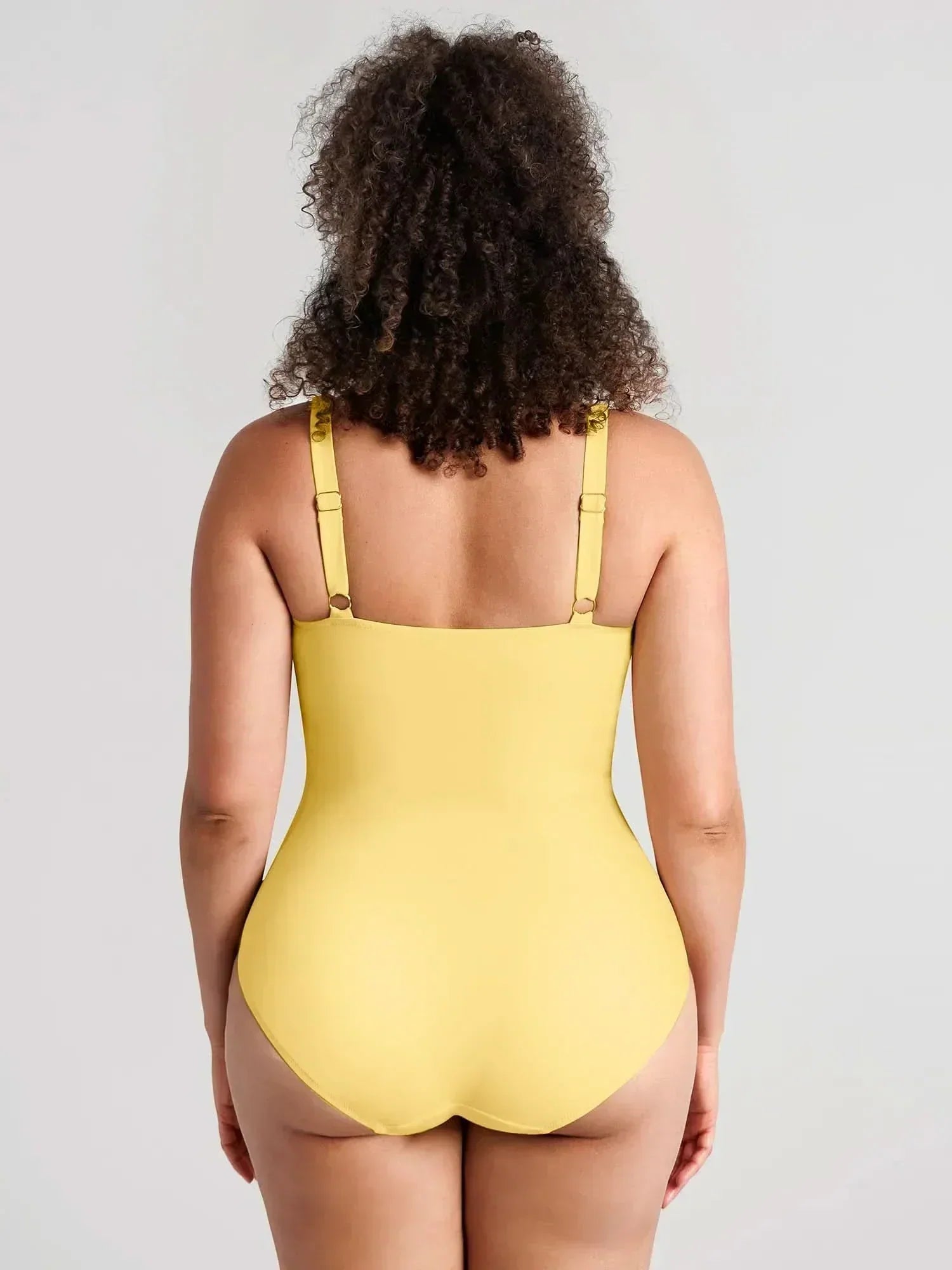 V-Neck Ruched Tummy Control One Piece Swimsuit