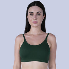SOIE Woman - Seamless Cloud Soft Slip-on Lounge Bra with Detachable Straps - Bra -for Women