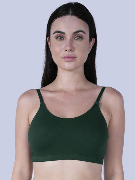 SOIE Woman - Seamless Cloud Soft Slip-on Lounge Bra with Detachable Straps - Bra -for Women