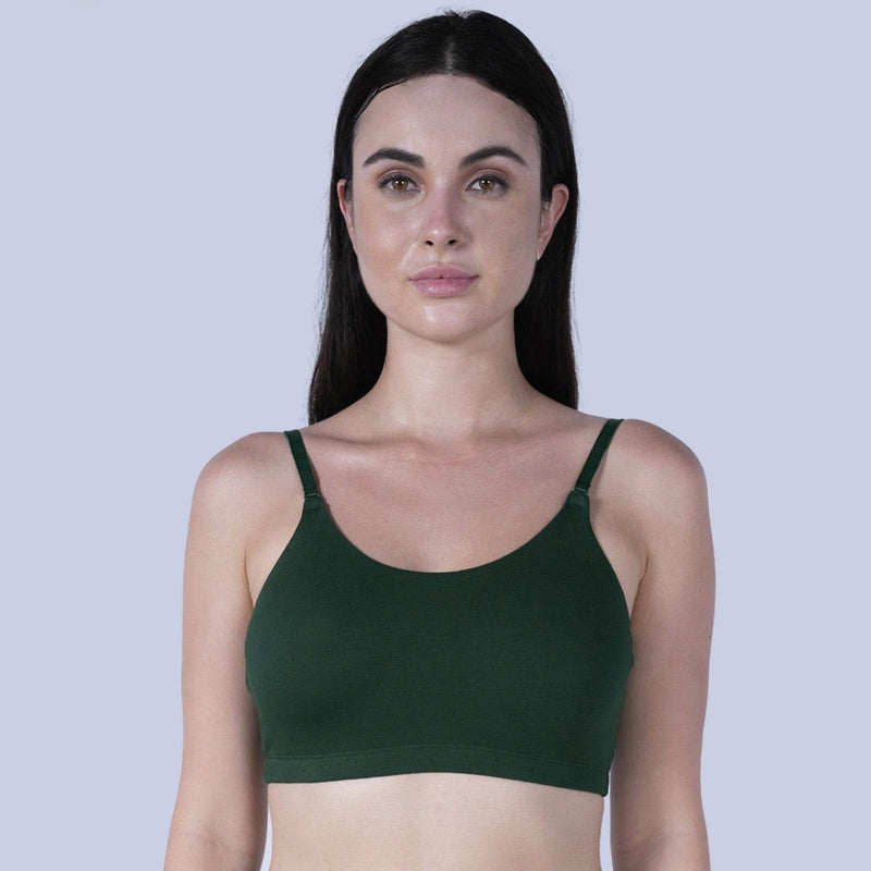 SOIE Woman - Seamless Cloud Soft Slip-on Lounge Bra with Detachable Straps - Bra -for Women