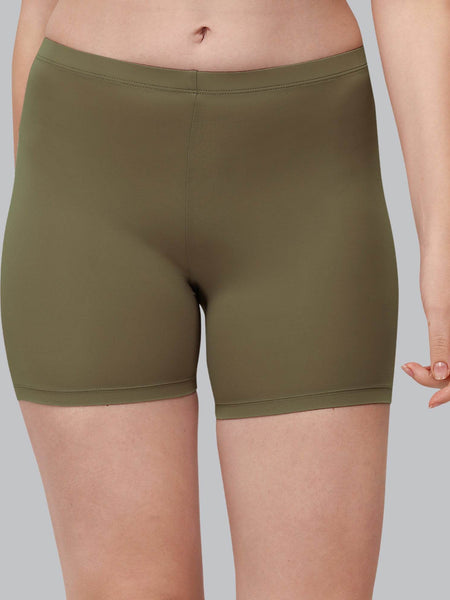 SOIE Woman - Solid Polyamide Spandex Mid Thigh Length Cycling Shorts - Cycling Shorts -for Women