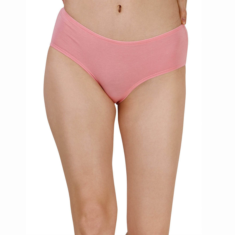 SOIE Woman - High Coverage Mid Rise Solid Cotton Brief Panty Combo (Pack of 2) - Panty -for Women