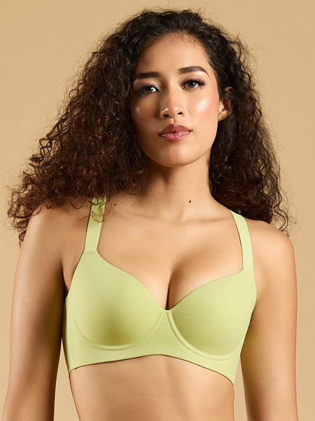 SOIE Woman - Padded Full Coverage Seamless T-shirt Bra with Invisible Flexi Underwire - Bonded Bra -for Women