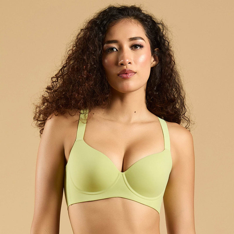 SOIE Woman - Padded Full Coverage Seamless T-shirt Bra with Invisible Flexi Underwire - Bonded Bra -for Women
