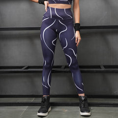 SOIE Woman - High Waist Ankle Length Sports Leggings With Pockets - Sports Leggings -for Women