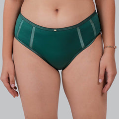 SOIE Woman - High Waist Full Coverage Mesh Panelled Brief - Panty -for Women