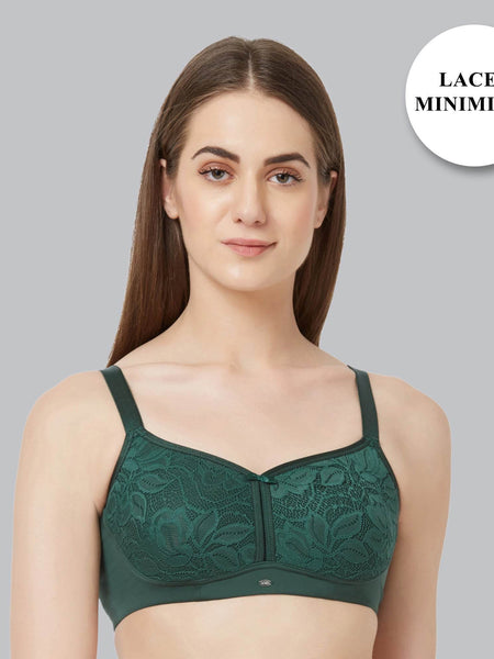 SOIE Woman - Non Padded Non-Wired Full Coverage Minimizer Lace Bra - Bra -for Women