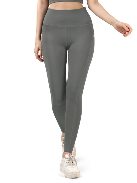 SOIE Woman - High Waist Ankle Length Sports Leggings With Pockets - Sports Leggings -for Women