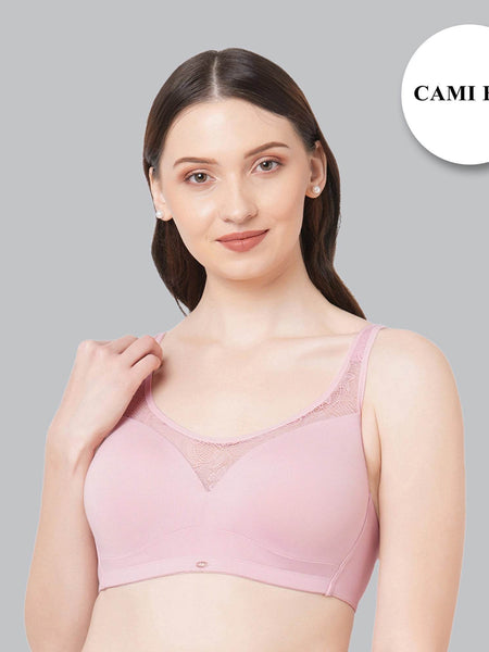 SOIE Woman - Full Coverage Padded Non Wired Bra With Lace Detailing - Bra -for Women