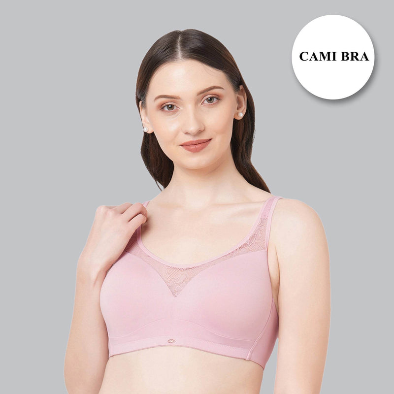 SOIE Woman - Full Coverage Padded Non Wired Bra With Lace Detailing - Bra -for Women