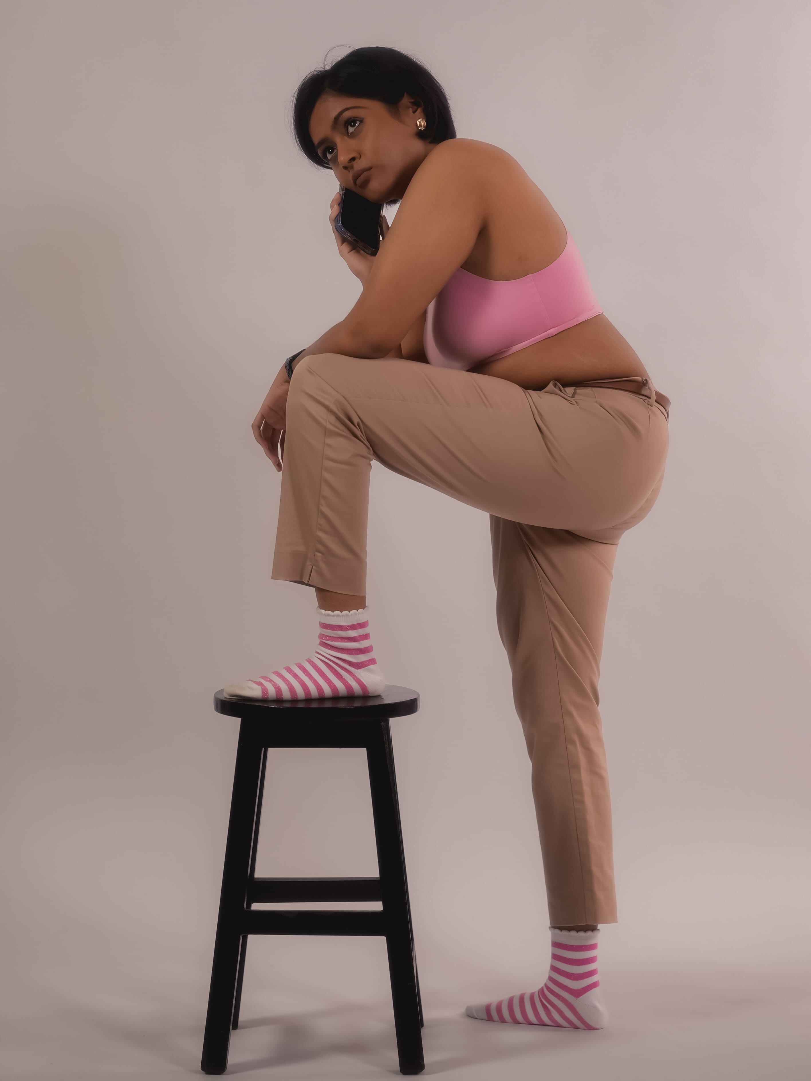 Tilt Pink Bra – wire-free racerback comfort bra for women, flexible and supportive.