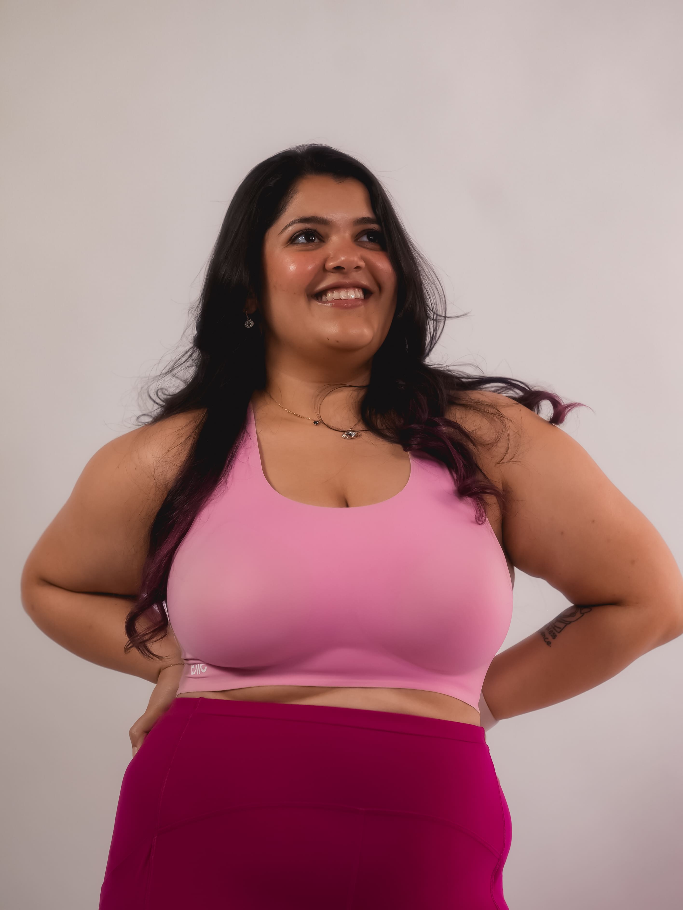 Tilt Pink Crossback Fursat Bra – breathable comfort bra for women, wire-free and seamless.