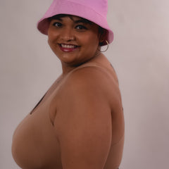 Tilt Beige Bra – crossback comfort bra for women, smooth under clothes, breathable fabric.