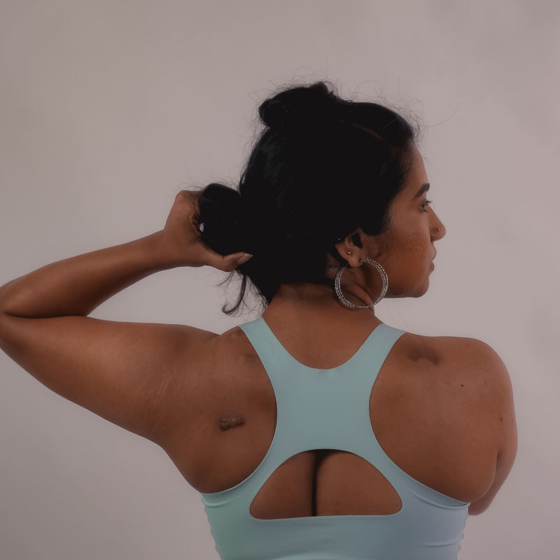 Tilt Blue Comfort Bra – wire-free, breathable Fursat Bra for women, flexible fit.