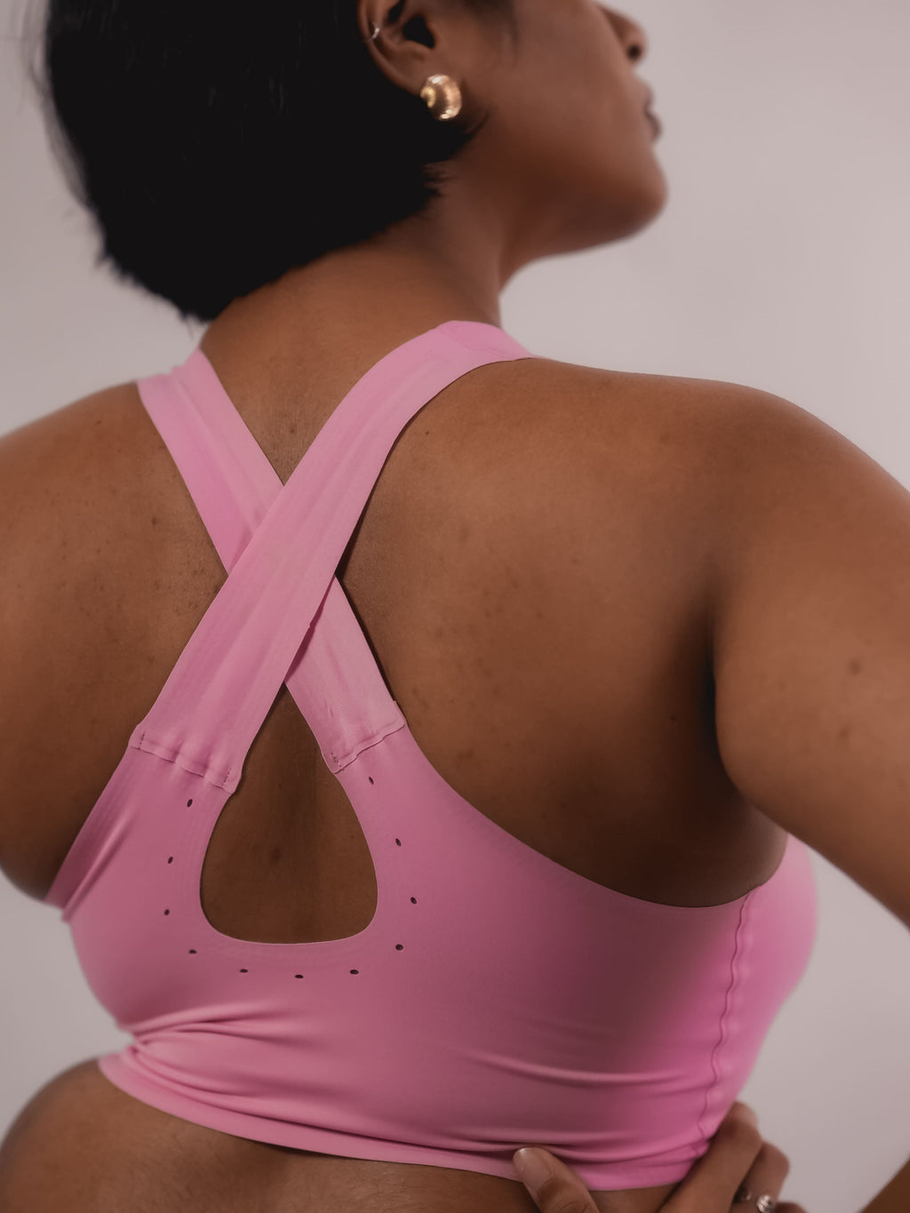 Racerback pink Fursat Bra – Tilt comfort bra designed for women, no wires or digging.