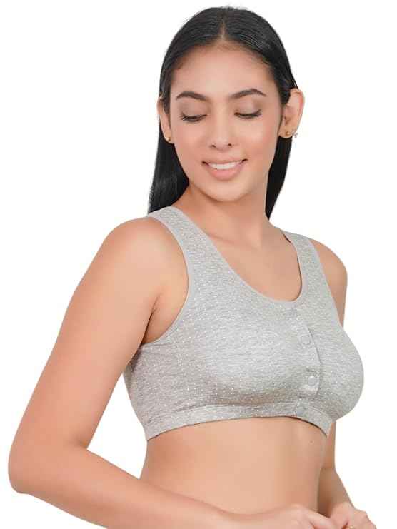 Plus Size Breastfeeding Pregnancy Seamless Front Buttons Bra