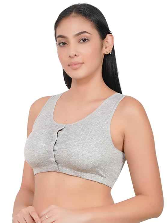 Plus Size Breastfeeding Pregnancy Seamless Front Buttons Bra