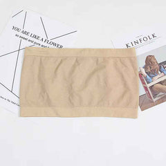 Brachy Women Beige Lightly Padded Seamless Rapid Dry Bandeau Tube Bra