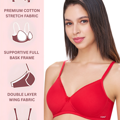 BETH | Seamless Cotton Comfort – Padded, Non-Wired T-Shirt Bra