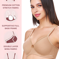 BETH | Seamless Cotton Comfort – Padded, Non-Wired T-Shirt Bra