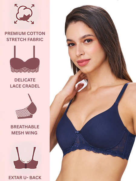 BAMBI | Lace-Trim Comfort – Lightly Padded, Non-Wired T-Shirt Bra