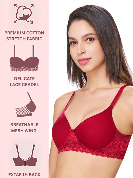 BAMBI | Lace-Trim Comfort – Lightly Padded, Non-Wired T-Shirt Bra