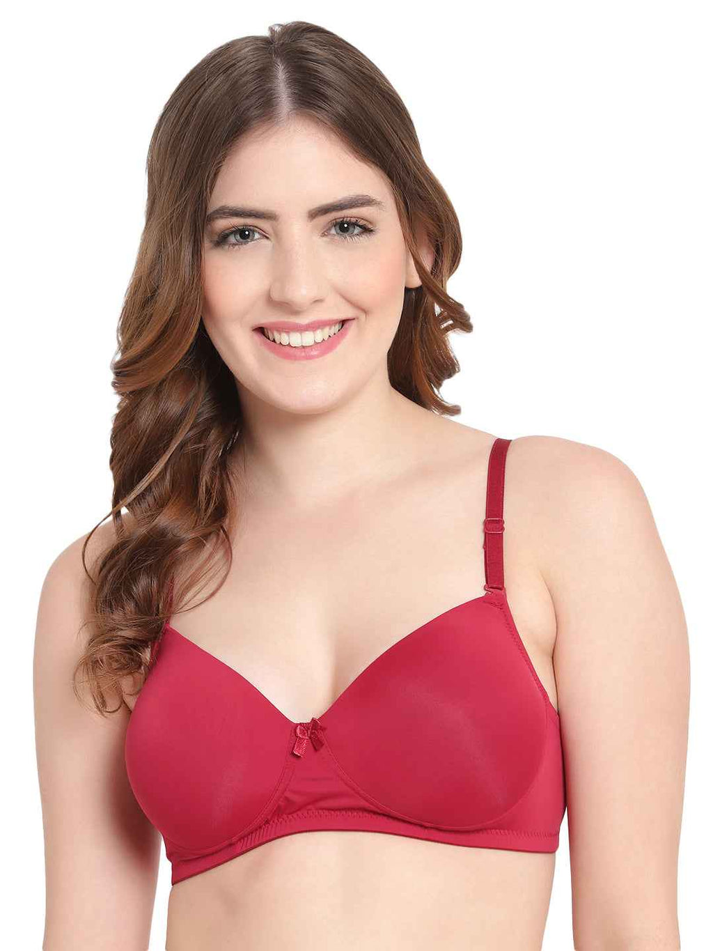 Women Full Coverage Convertible Straps Non-Wired Padded T-Shirt Bra