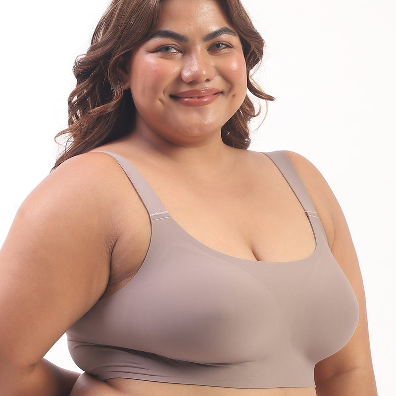Luna – Wireless Full Coverage Everyday Bra in Gray