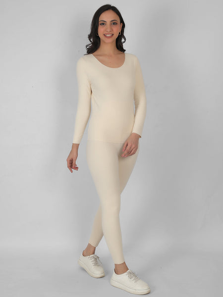 Brachy Women’s Warm Winter Innerwear with Full Sleeves & Bottoms Thermal Set