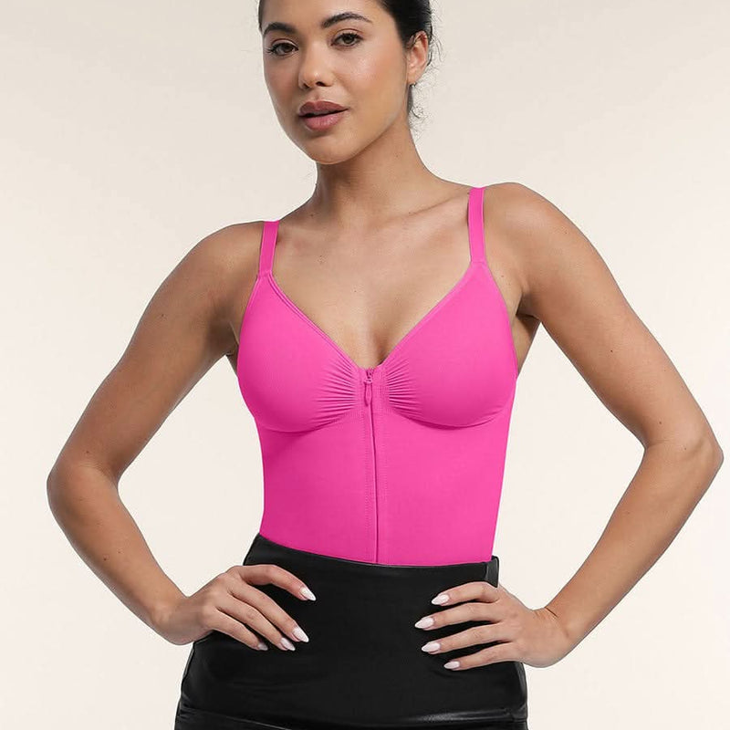 Front Zip Thong Bodysuit