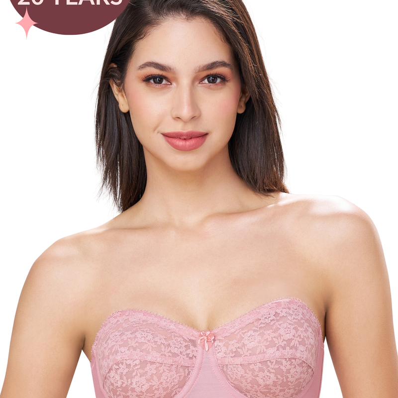 CITRA | Breathable Lace Strapless Bra – Wired, Multiway Straps