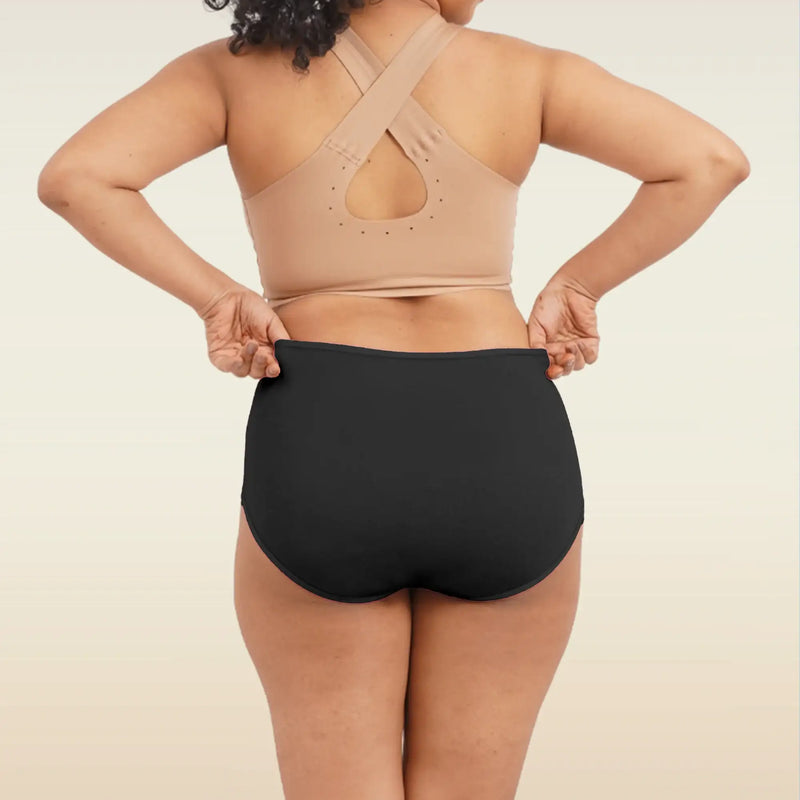6 Pack - Black High-waist Bamboo Underwear