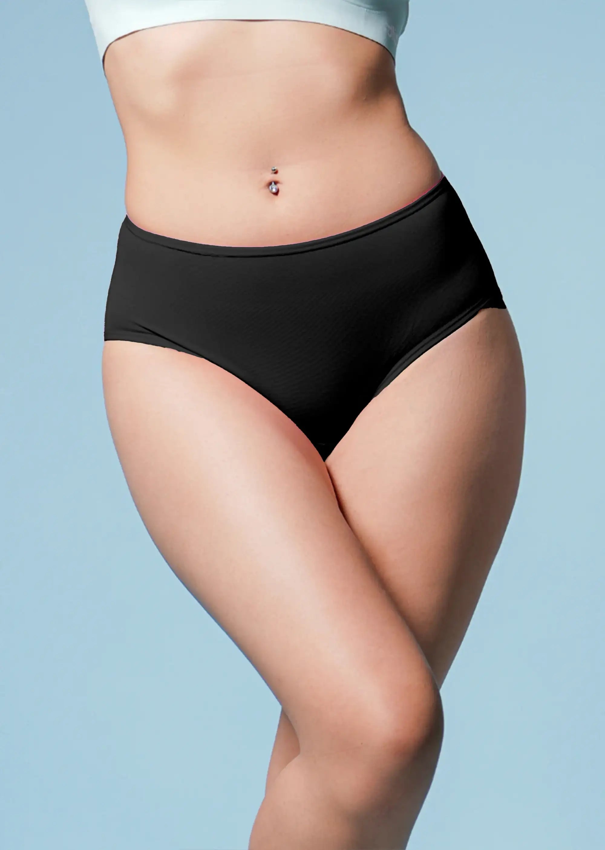 5 Pack - Black High-waist Bamboo Underwear