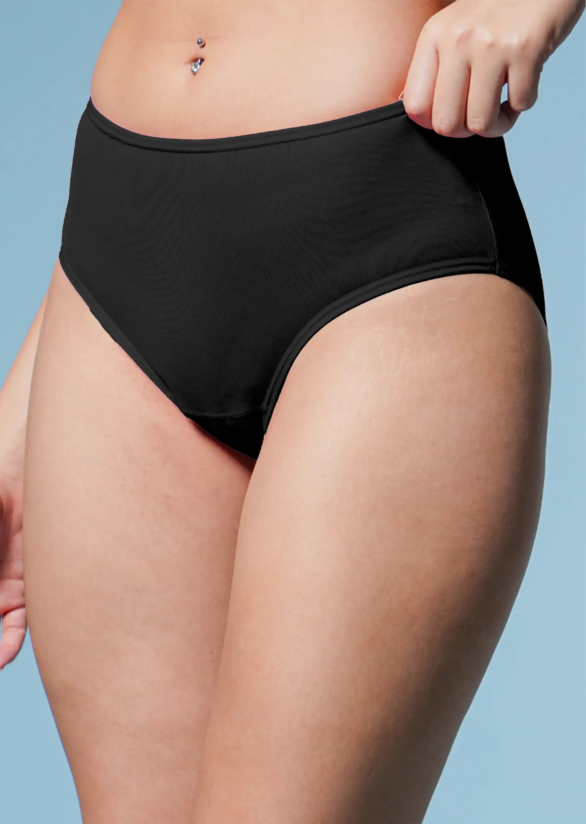 3 Pack - Black High-waist Bamboo Underwear