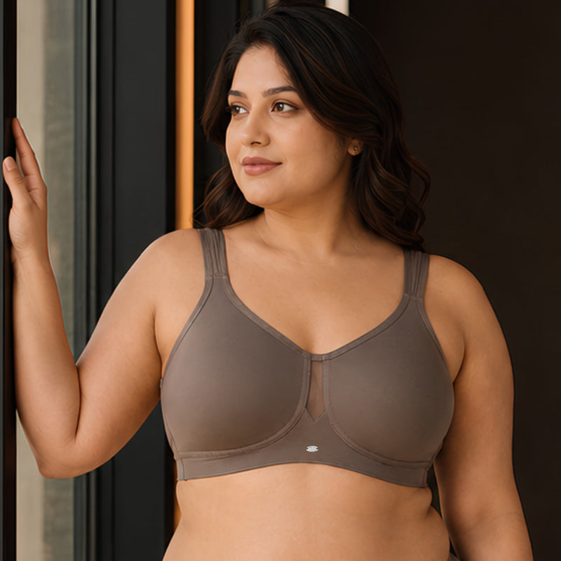 Full Coverage Minimizer Bra with No-Show Cups