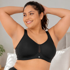 Full Coverage Minimizer Bra with No-Show Cups