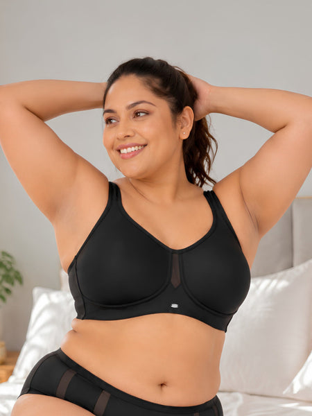 Full Coverage Minimizer Bra with No-Show Cups